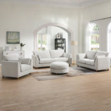 Alina modular 2.5 seater sofa in light fabric, shown in modern living room setting