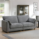 Grey modular 2.5 seater sofa with wooden legs in modern living room setting