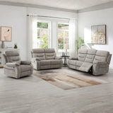 Cream 3 seater sofa with matching piping in bright living room with large window