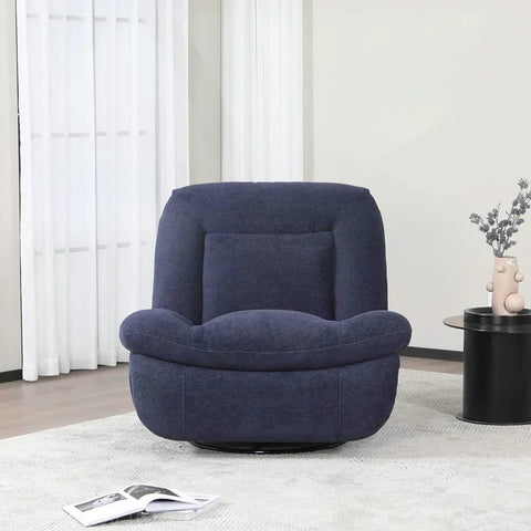 Indigo reclining chair with soft upholstery in modern living room setting