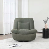 Green reclining chair with soft upholstery in modern living room setting