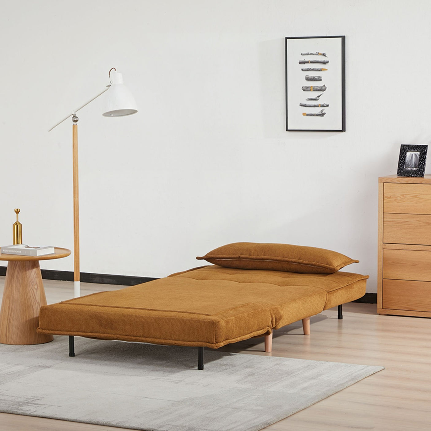 Ebro Sofa Bed - Pumpkin