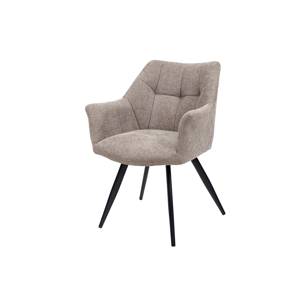 Taupe Upholstered Dining Chair with Elegant Design for Modern Homes