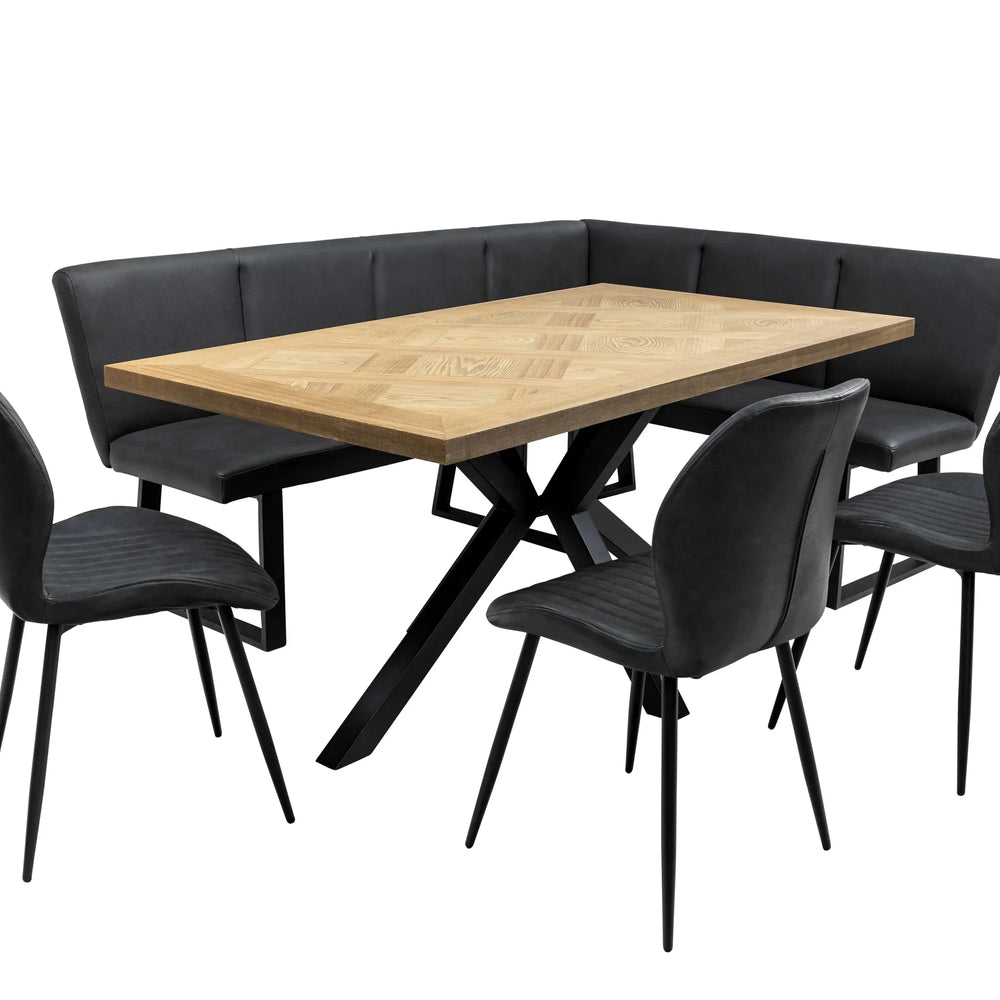 Stylish 1.6m Oak Veneer Dining Table for Modern Homes