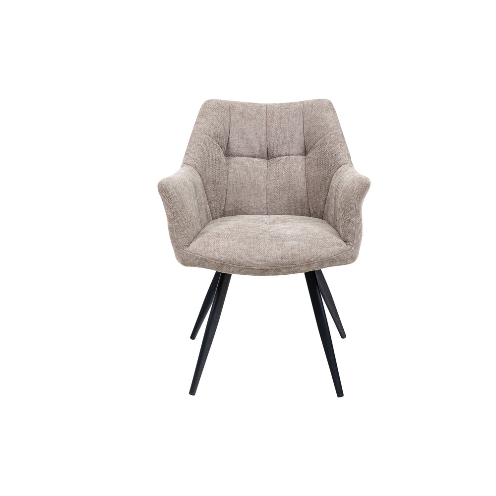 Taupe Upholstered Dining Chair with Elegant Design for Modern Homes