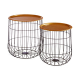 Brass & Black Wire Basket