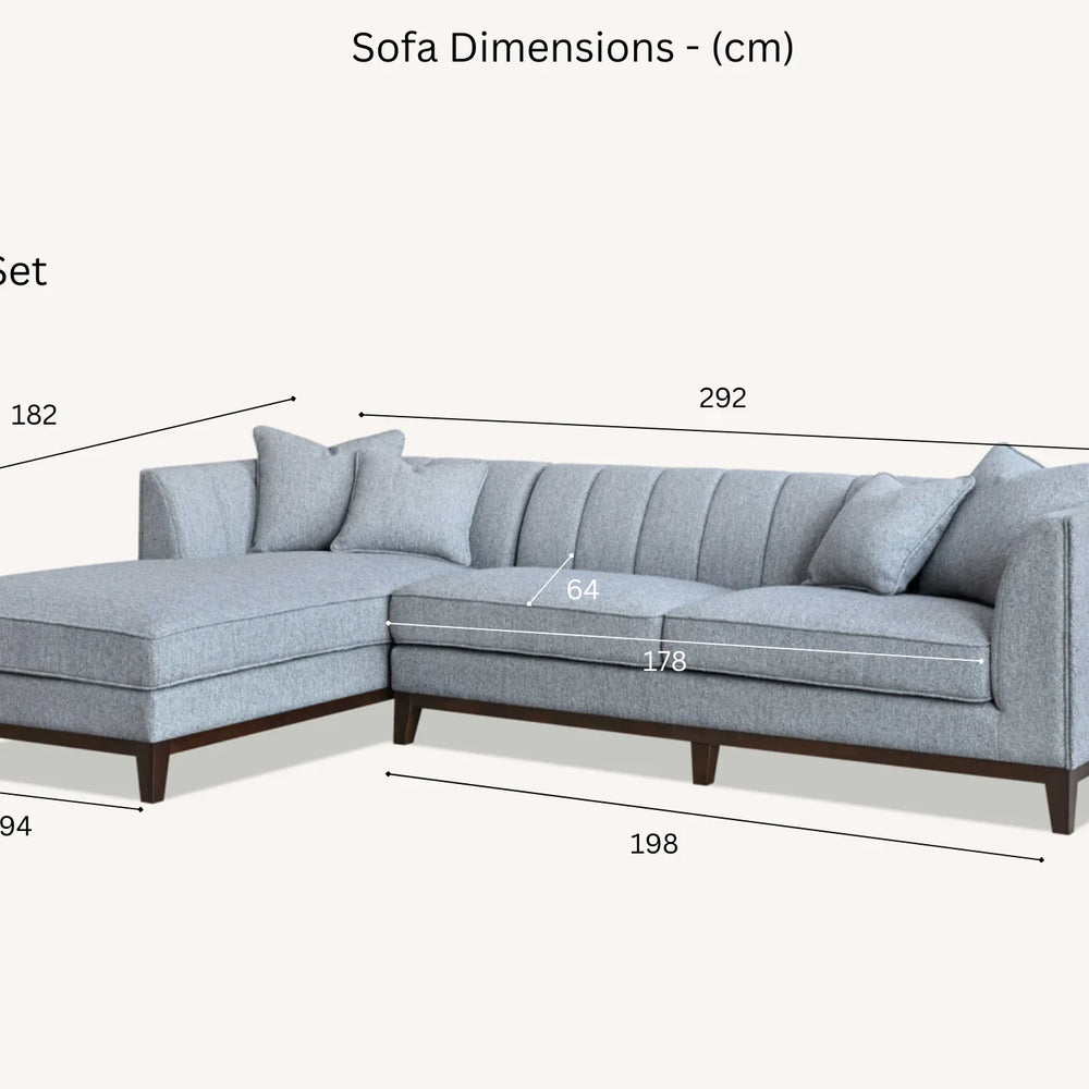 Aluxo Cooper Left Hand Corner Group in Dolphin Boucle