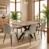 Elegant 1.6m Medium Oak Veneer Dining Table for Stylish Dining Rooms