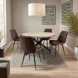 Light Oak Round Extending Dining Table - 1.2m to 1.6m Capacity