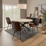 Light Oak Round Extending Dining Table - 1.2m to 1.6m Capacity
