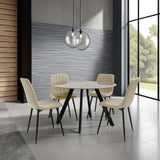 1.1m Grey Stone Round Dining Table - Stylish Modern Furniture