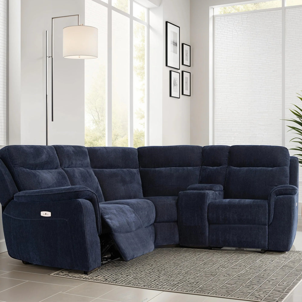 Havana Fabric Modular Electric Recliner Corner Sofa