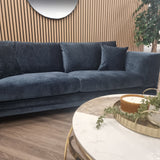 Aluxo Lenox Sofa Range in Aegean Blue Velvet
