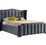 Clare Grey Gaslift Bed - 4FT6 - W 176 X H 135 X L 216 - CLARE-GASLIFT-BED-GREY