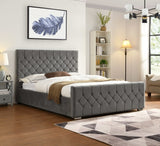 Galway Grey Bed - 4FT - W 132 X H 120 X L 213 - GALWAYGREYBED