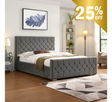 Galway Grey Bed - 4FT - W 132 X H 120 X L 213 - GALWAYGREYBED