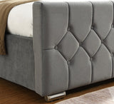 Galway Grey Bed - 4FT - W 132 X H 120 X L 213 - GALWAYGREYBED