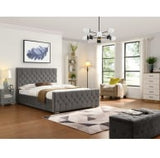 Galway Grey Bed - 4FT - W 132 X H 120 X L 213 - GALWAYGREYBED