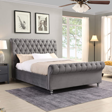 Kilkenny Grey Bed - 4FT6 - W 148 X H 135 X L 239 - KILKENNYGREYBED