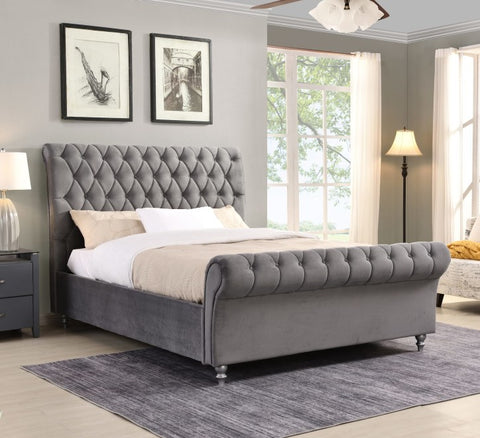 Kilkenny Grey Bed - 4FT6 - W 148 X H 135 X L 239 - KILKENNYGREYBED