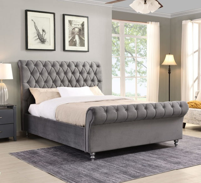 Kilkenny Grey Bed - 4FT6 - W 148 X H 135 X L 239 - KILKENNYGREYBED