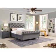 Kilkenny Grey Bed - 4FT6 - W 148 X H 135 X L 239 - KILKENNYGREYBED