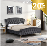 Kingston Standard Bed - 4FT6 - W 165 X H 120 X L 207 - KINGSTON-STANDARD-BED