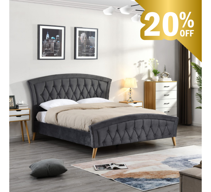 Kingston Standard Bed - 4FT6 - W 165 X H 120 X L 207 - KINGSTON-STANDARD-BED