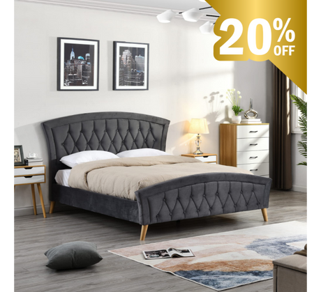 Kingston Standard Bed - 4FT6 - W 165 X H 120 X L 207 - KINGSTON-STANDARD-BED