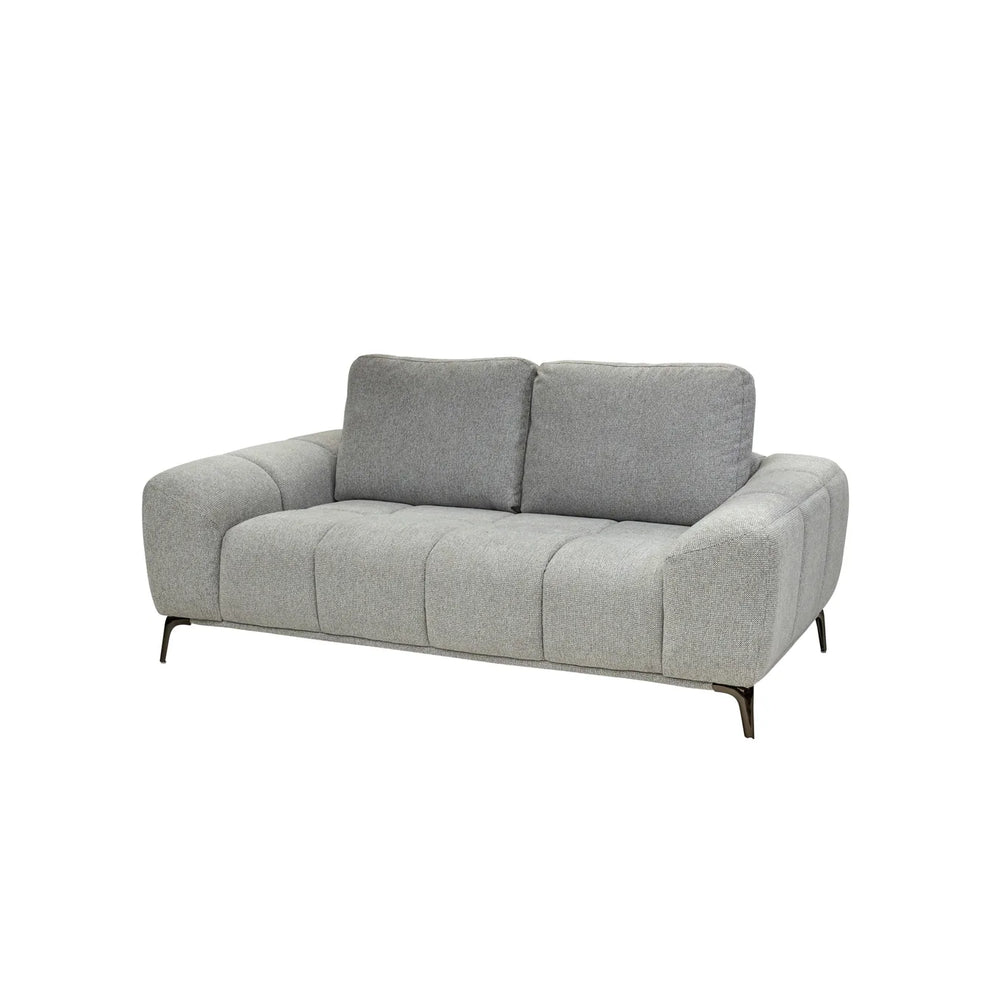 Hallie Fabric 2 Seater - Grey Weave