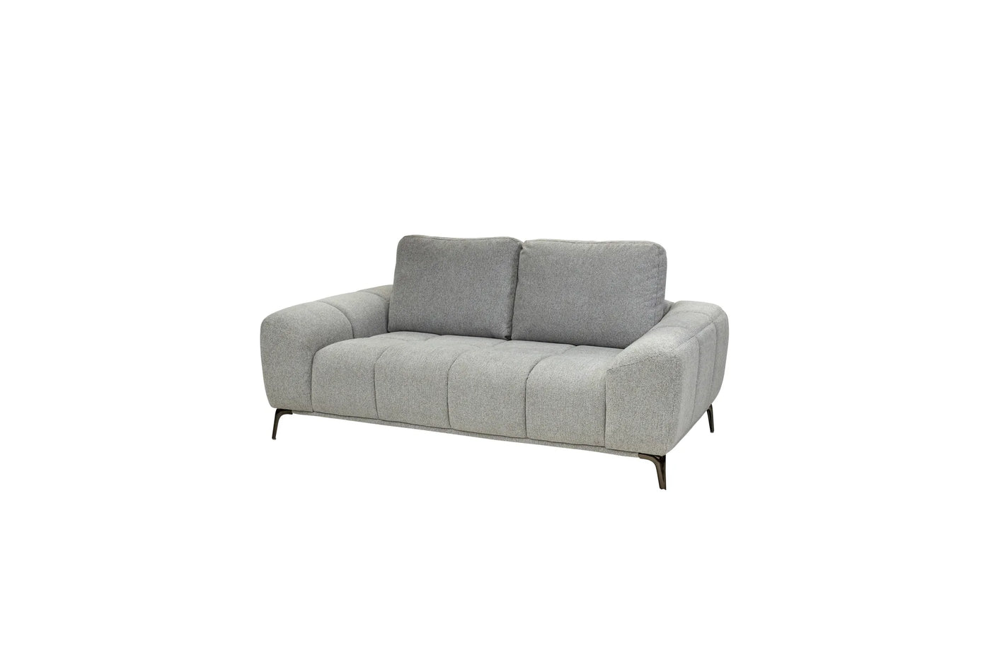 Hallie Fabric 2 Seater - Grey Weave