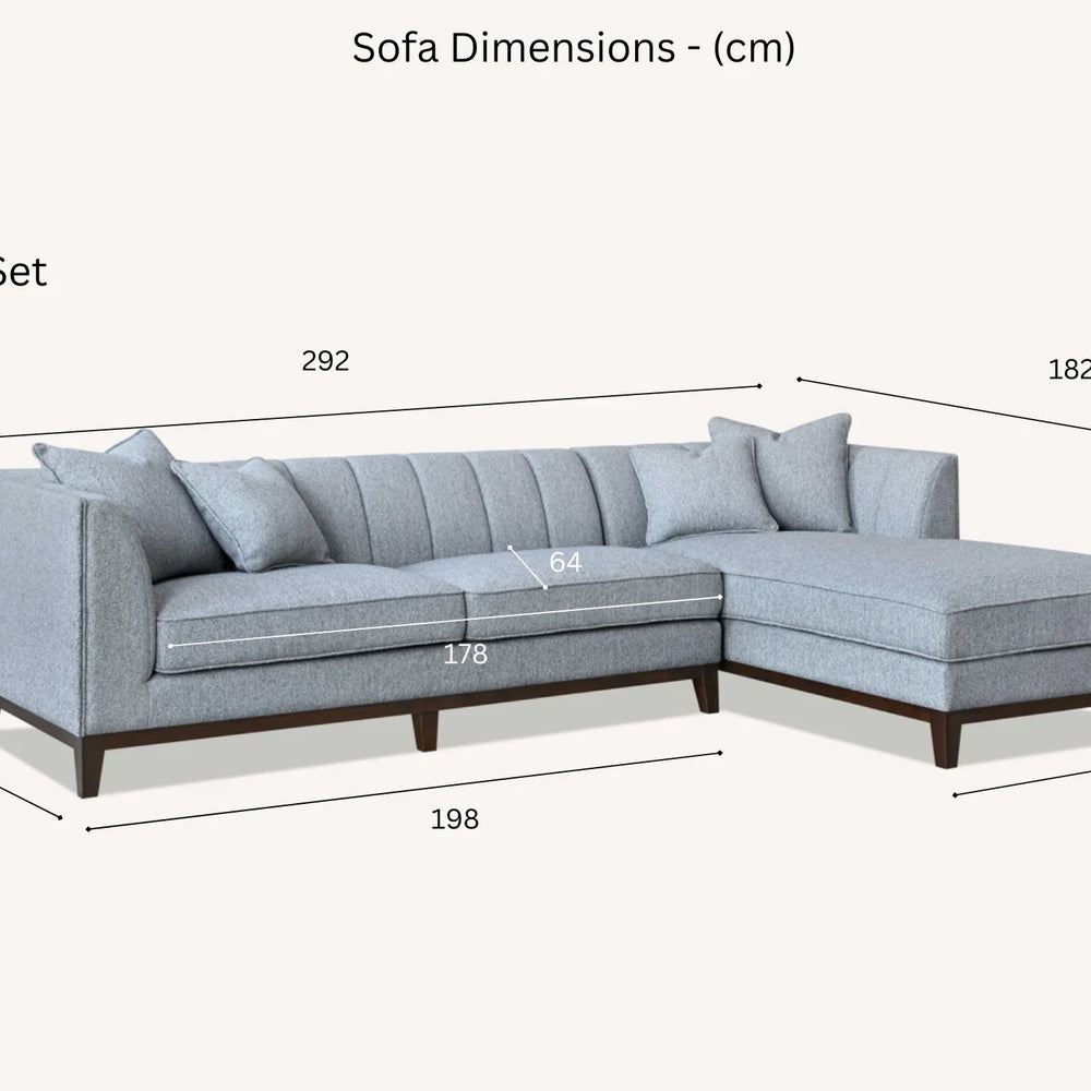 Aluxo Cooper Right Hand Corner Group in Dolphin Boucle