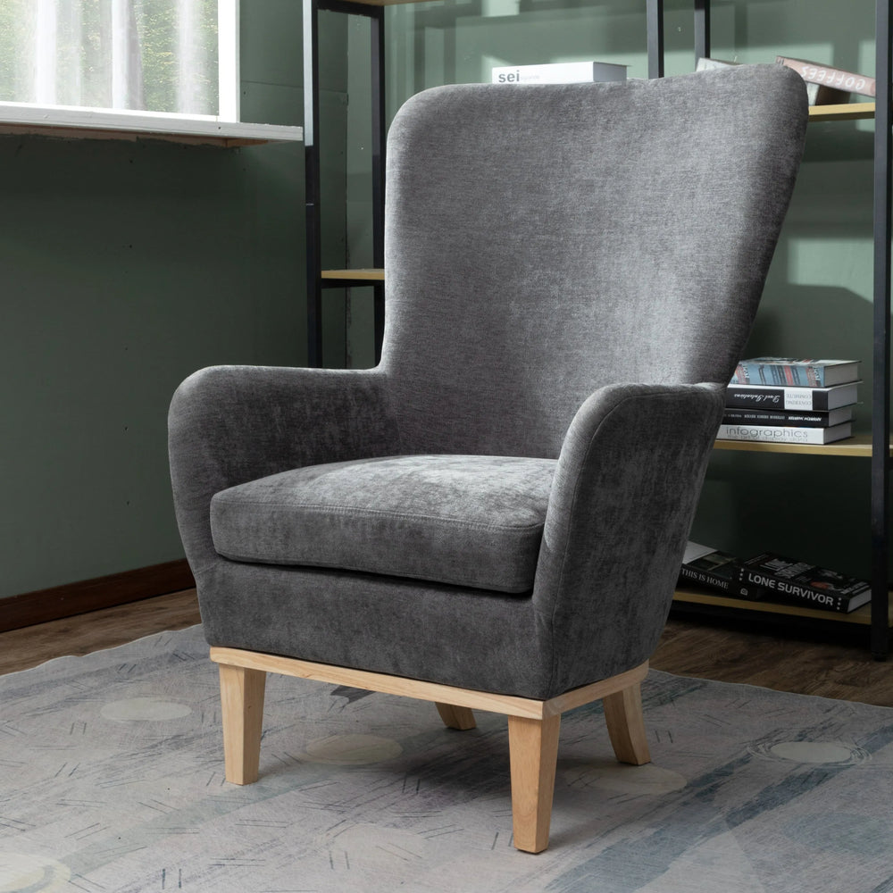 Chair + Footstool 1986 Dark Grey - Chair+Footstool1986DarkGrey