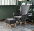 Chair + Footstool 1986 Dark Grey - Chair+Footstool1986DarkGrey