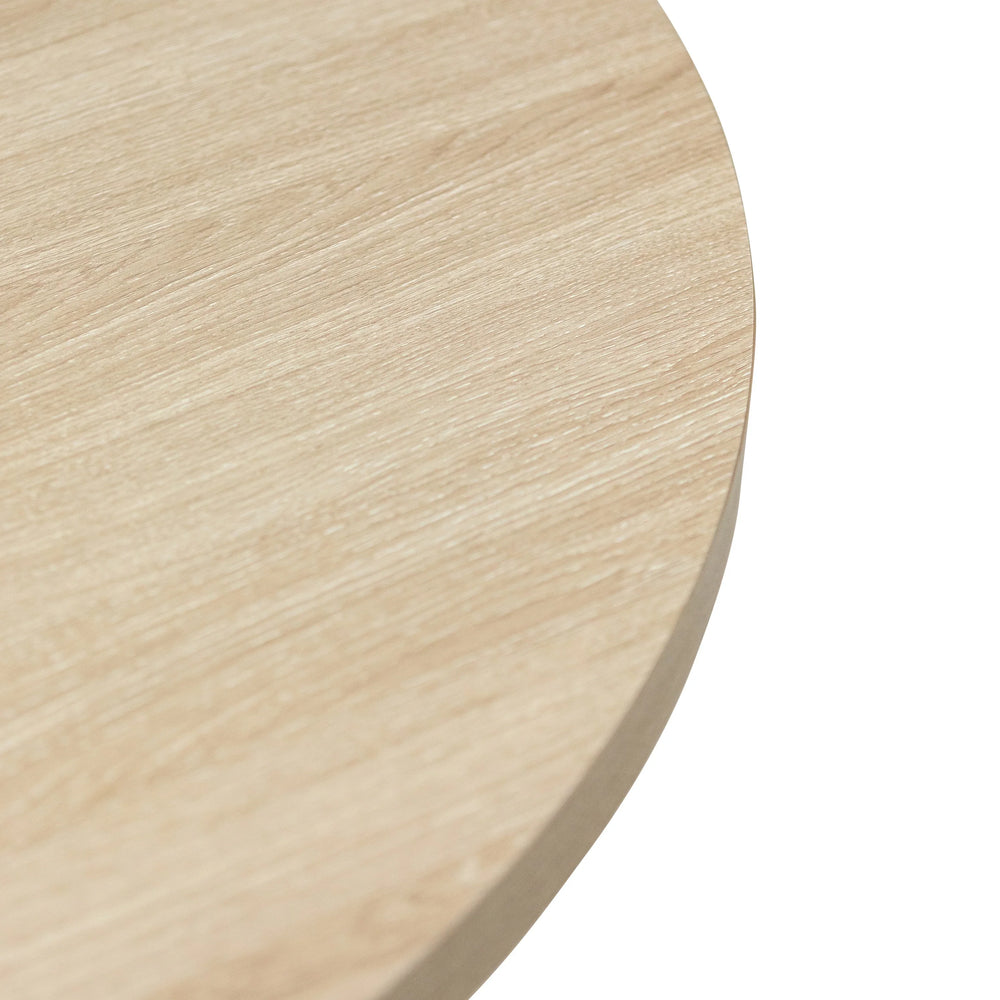 Light Oak Round Extending Dining Table - 1.2m to 1.6m Capacity