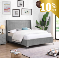 Mayo Bed Grey - Mayo Grey Bed 4ft 6 W 157.5 X H 135 X L 209 - Mayo Bed Grey