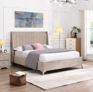 Mayo Bed Beige - Mayo Beige Bed 4ft 6 W 157.5 X H 135 X L 209 - Mayo Bed Beige