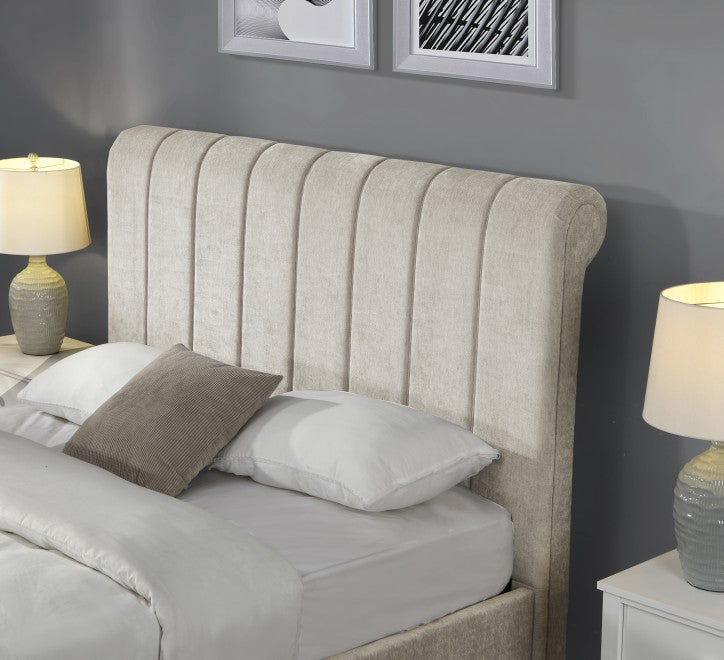 Carlow Beige Bed - Carlow 4,6 Beige 233 (L) X 150(W) X 130(H) - Carlow Beige Side Gas Lift Bed