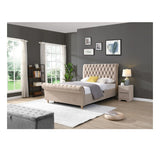 Kilkenny Mink Side Gas-Lift Bed - 4ft6: (W) 148 x (H) 135 x (L) 239cm - Kilkenny Mink Side Gas-Lift Bed