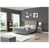 Kilkenny Silver Side Gas-Lift Bed - 4ft6: (W) 148 x (H) 135 x (L) 239cm - Kilkenny Silver Side Gas-Lift Bed