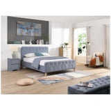 Ashley Sky Blue Bed - Ashley Blue Bed 5ft - (W)160 x (H) 110 x (L) 217.5 - Ashley Sky Blue Bed