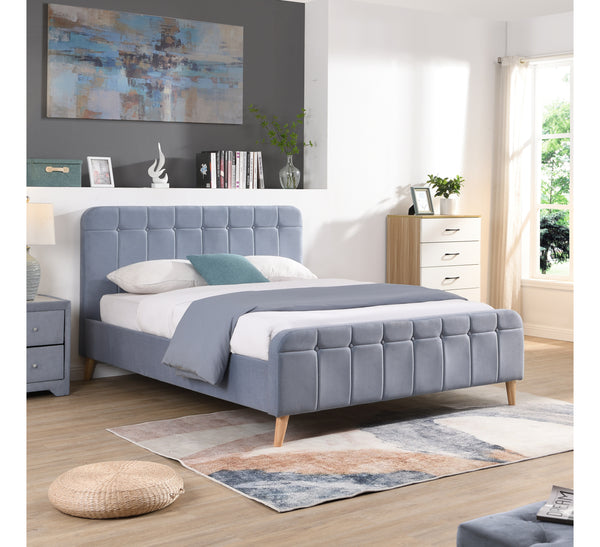 Ashley Sky Blue Bed - Ashley Blue Bed 5ft - (W)160 x (H) 110 x (L) 217.5 - Ashley Sky Blue Bed