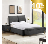 Waterford Bed Grey - Waterford 4ft 6 Grey W 151 X H 120 X L 213 - Waterford Bed Grey