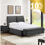 Waterford Bed Grey - Waterford 4ft 6 Grey W 151 X H 120 X L 213 - Waterford Bed Grey