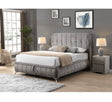 Limerick Grey Storage Bed - Limerick Grey Storage 4ft 6 Bed W 151 X H 120 X L 213 - Limerick Grey Storage Bed