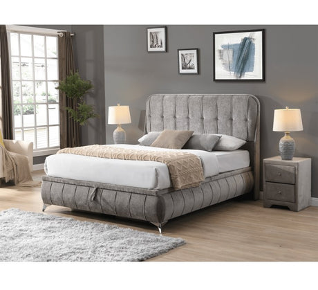 Limerick Grey Storage Bed - Limerick Grey Storage 4ft 6 Bed W 151 X H 120 X L 213 - Limerick Grey Storage Bed