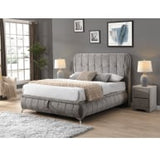 Limerick Grey Storage Bed - Limerick Grey Storage 4ft 6 Bed W 151 X H 120 X L 213 - Limerick Grey Storage Bed