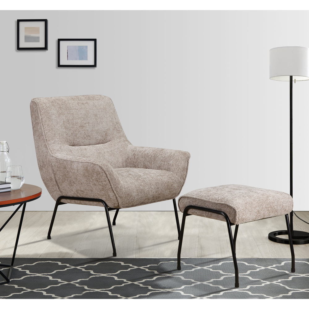 Lindo Chair + Stool (Oatmeal Fabric) - Lindo Chair + Stool (Oatmeal Fabric)