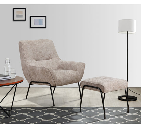 Lindo Chair + Stool (Oatmeal Fabric) - Lindo Chair + Stool (Oatmeal Fabric)