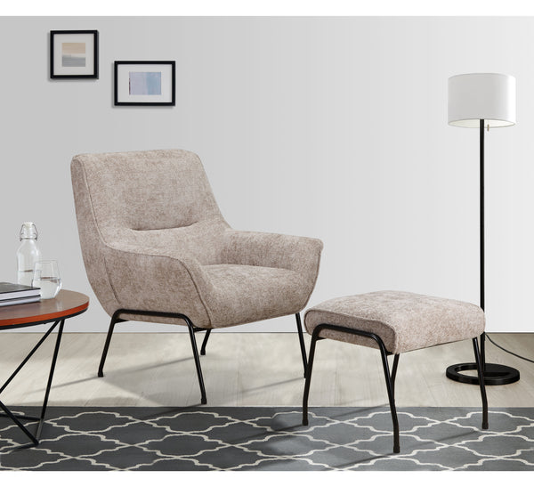 Lindo Chair + Stool (Oatmeal Fabric) - Lindo Chair + Stool (Oatmeal Fabric)